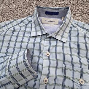 Tommy Bahama Jeans Island Crafted Shirt Linen Modern‎ Fit Mens Medium Tropical